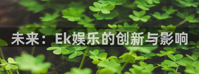 美狮贵宾会官网：未来：Ek娱乐的创新与影响